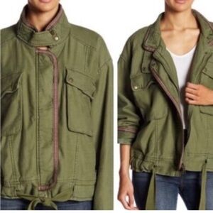 Free People Utility Jacket in Army Green